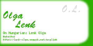 olga lenk business card